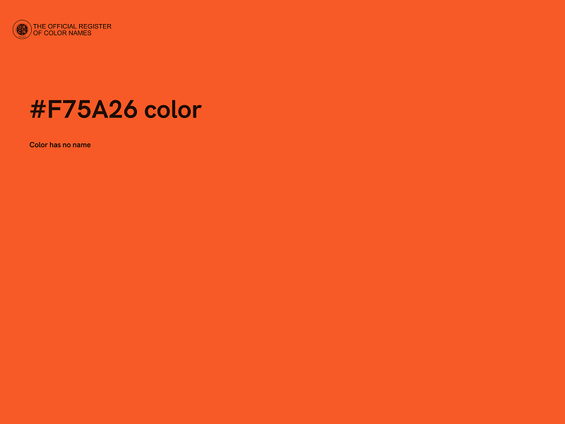 #F75A26 color image