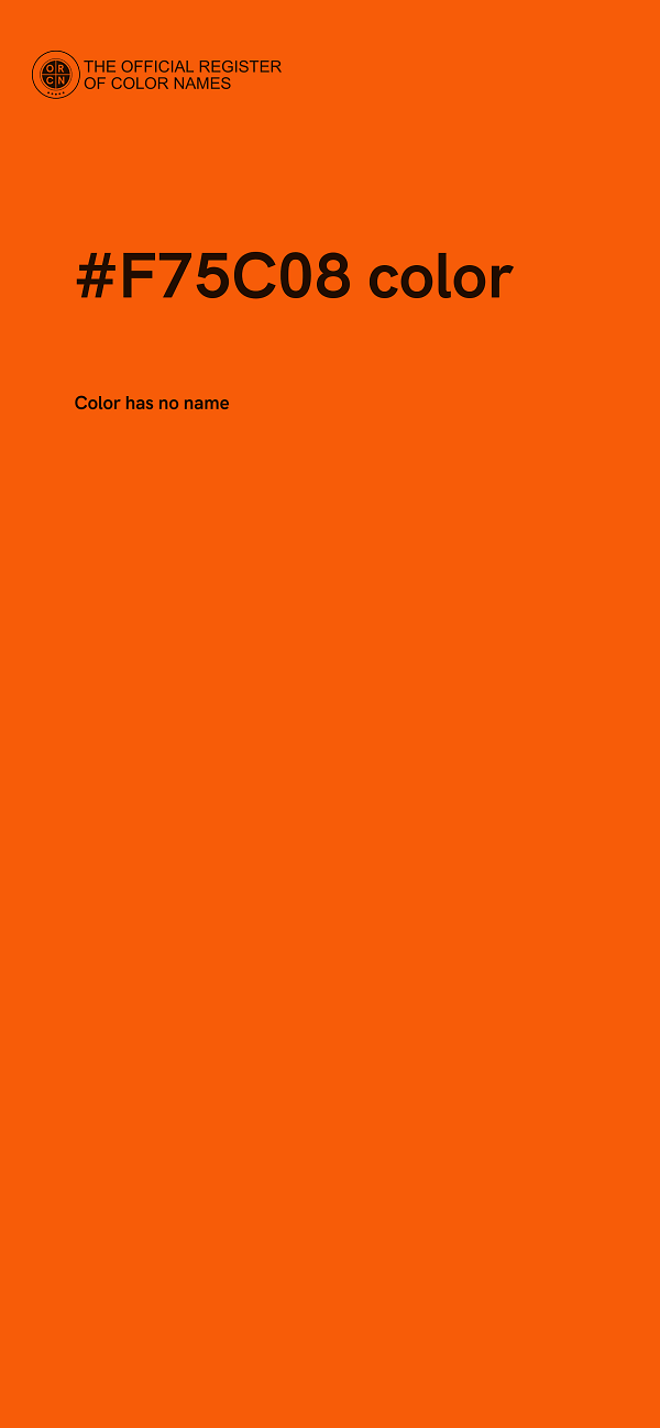 #F75C08 color image
