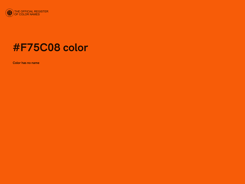 #F75C08 color image