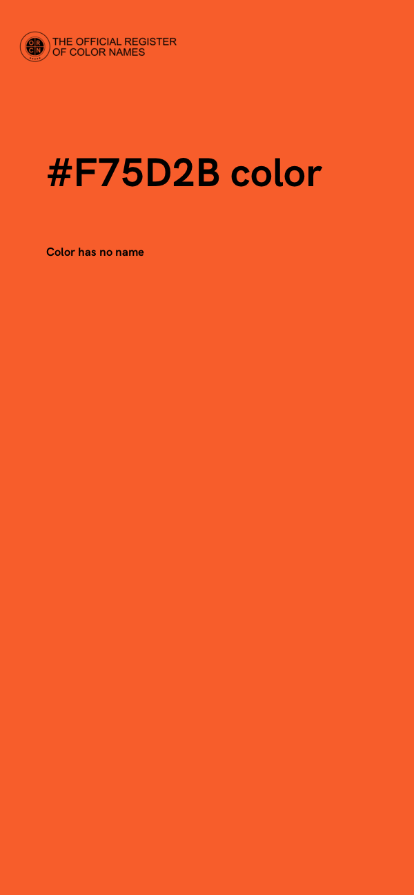 #F75D2B color image