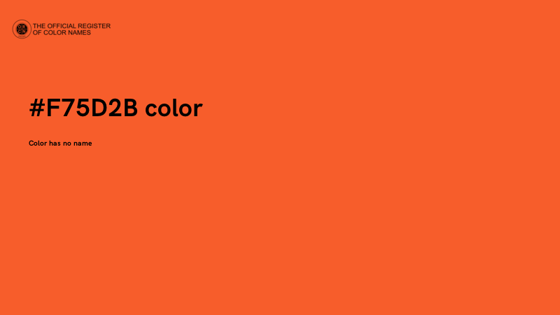 #F75D2B color image