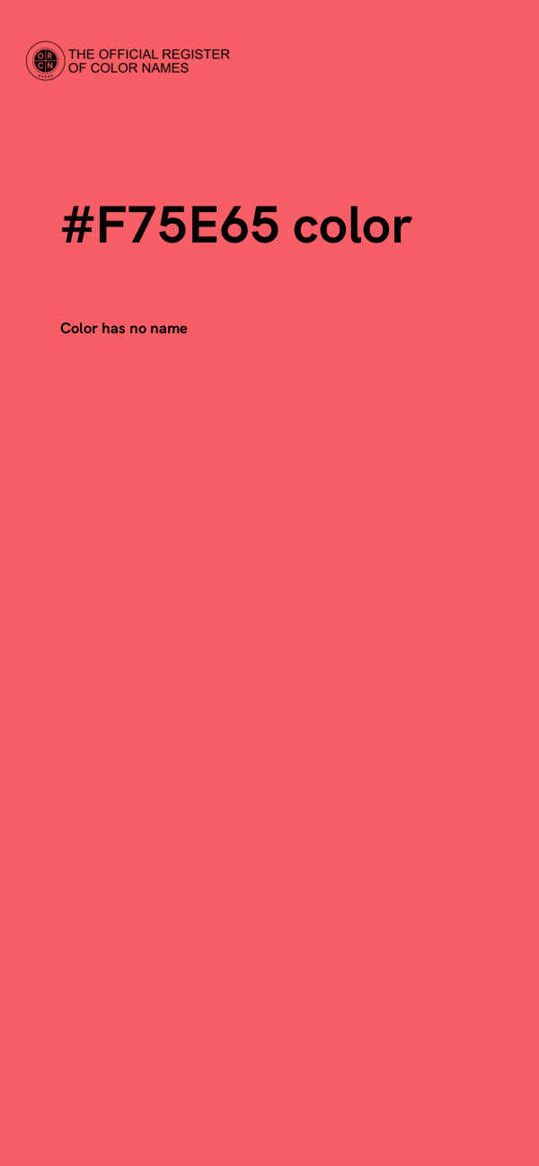 #F75E65 color image