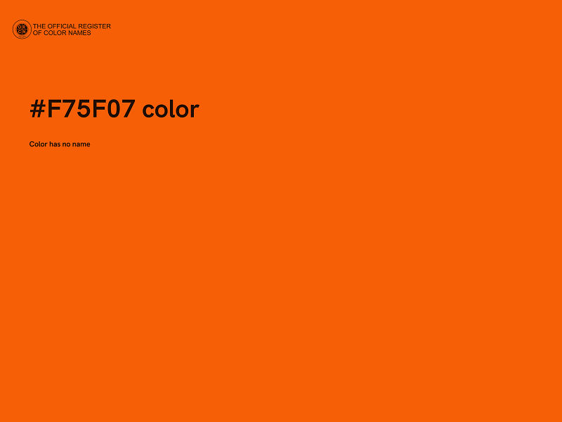 #F75F07 color image