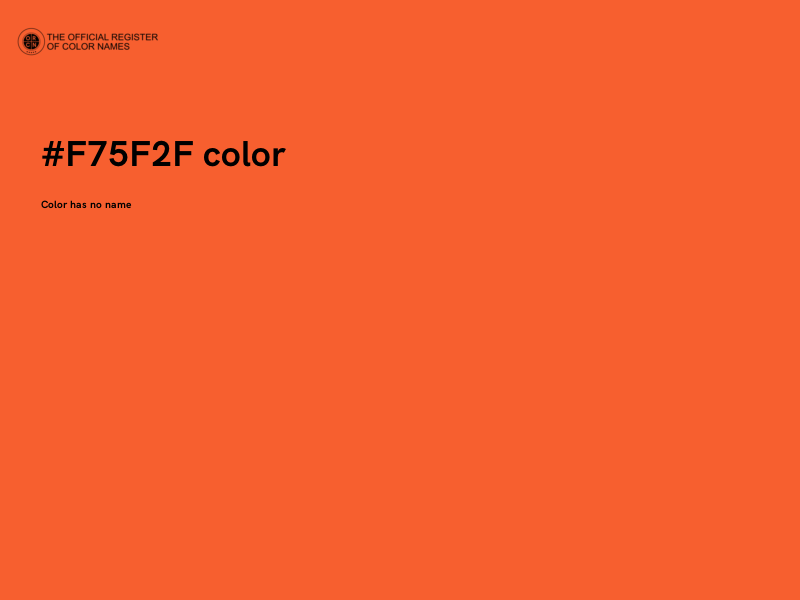 #F75F2F color image