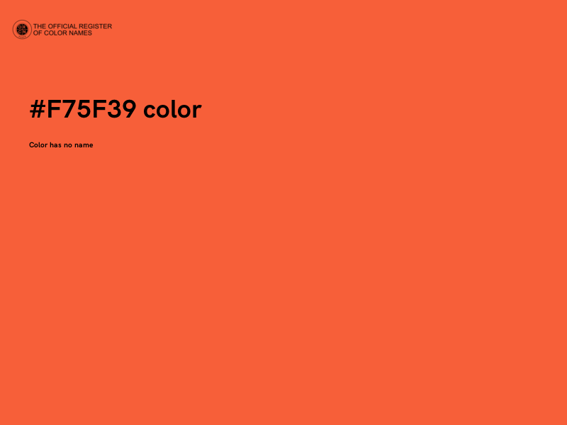 #F75F39 color image