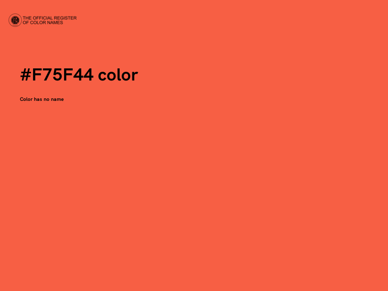 #F75F44 color image