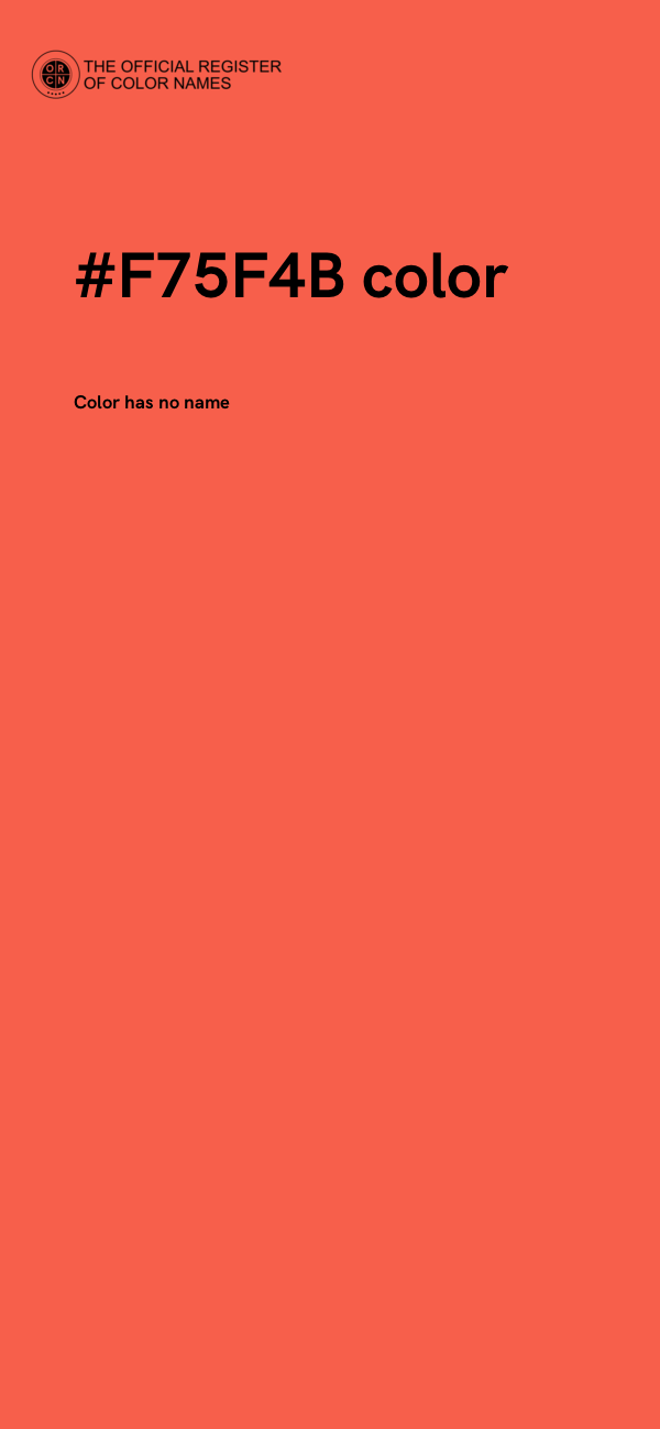 #F75F4B color image