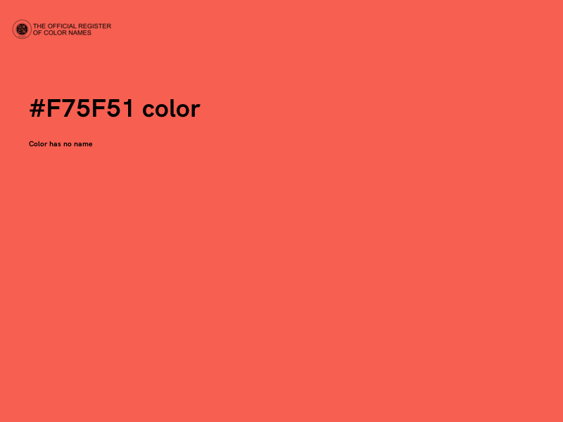 #F75F51 color image