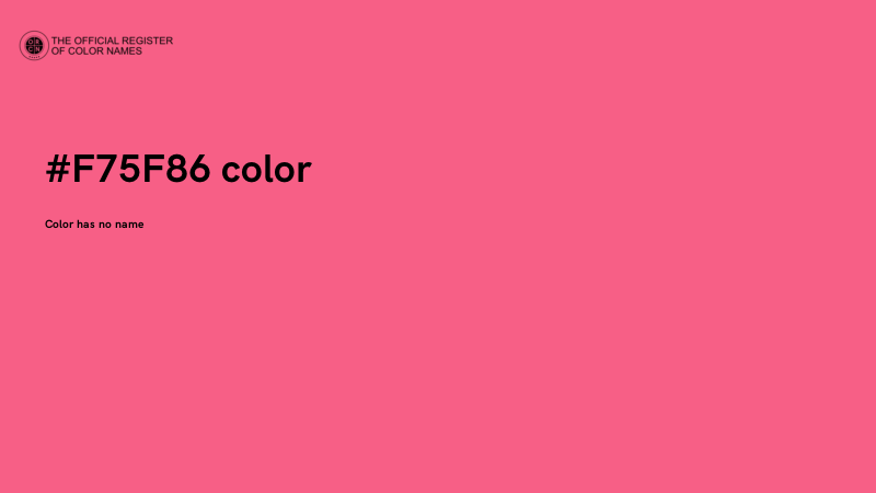 #F75F86 color image