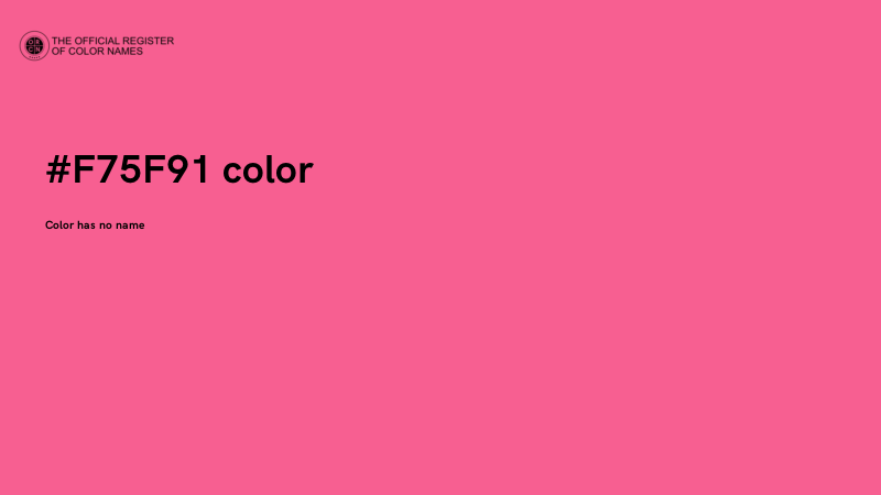 #F75F91 color image