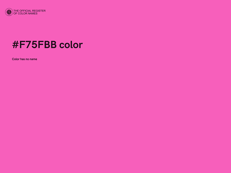 #F75FBB color image