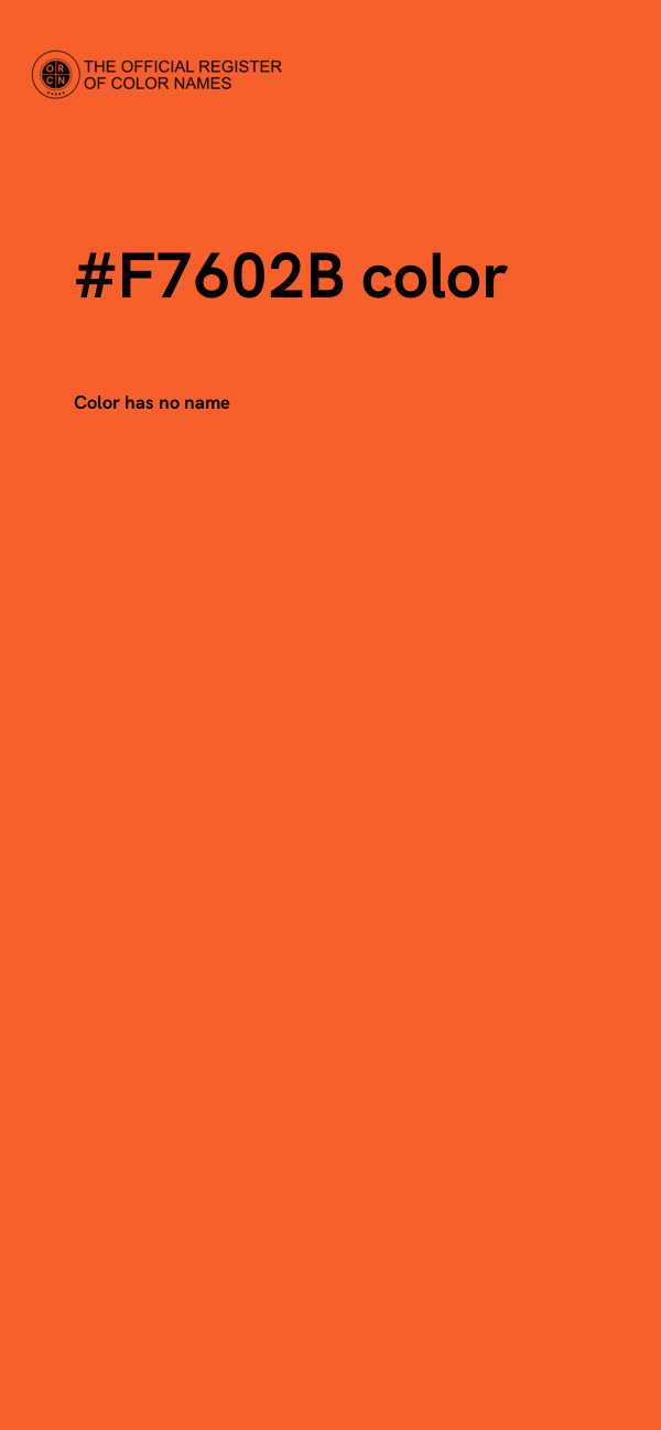 #F7602B color image