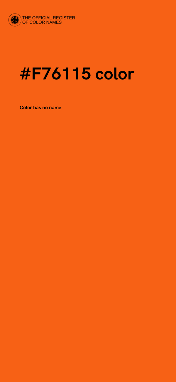 #F76115 color image