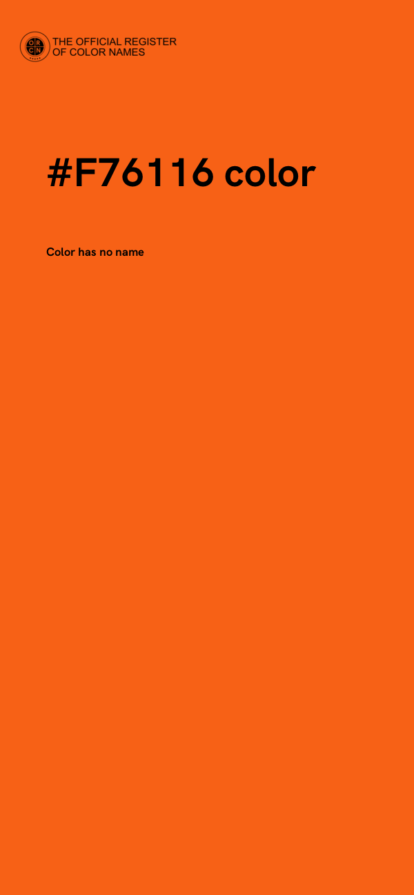 #F76116 color image