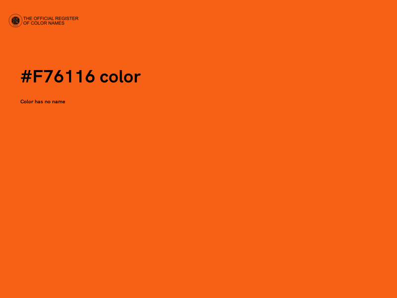 #F76116 color image
