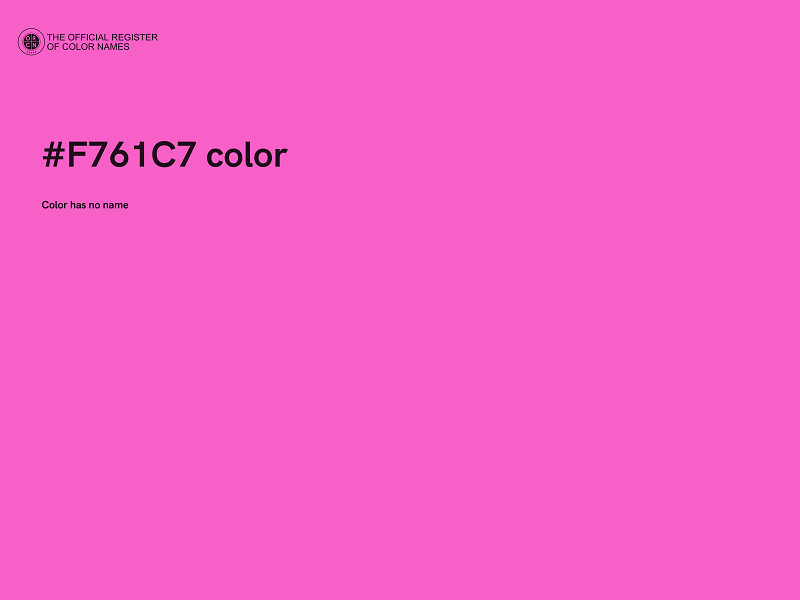 #F761C7 color image