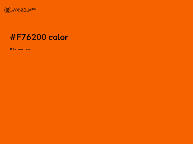 #F76200 color image