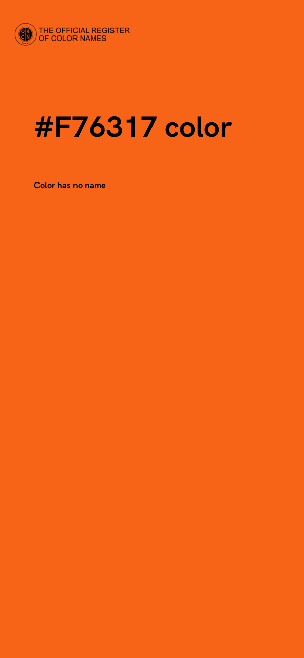 #F76317 color image
