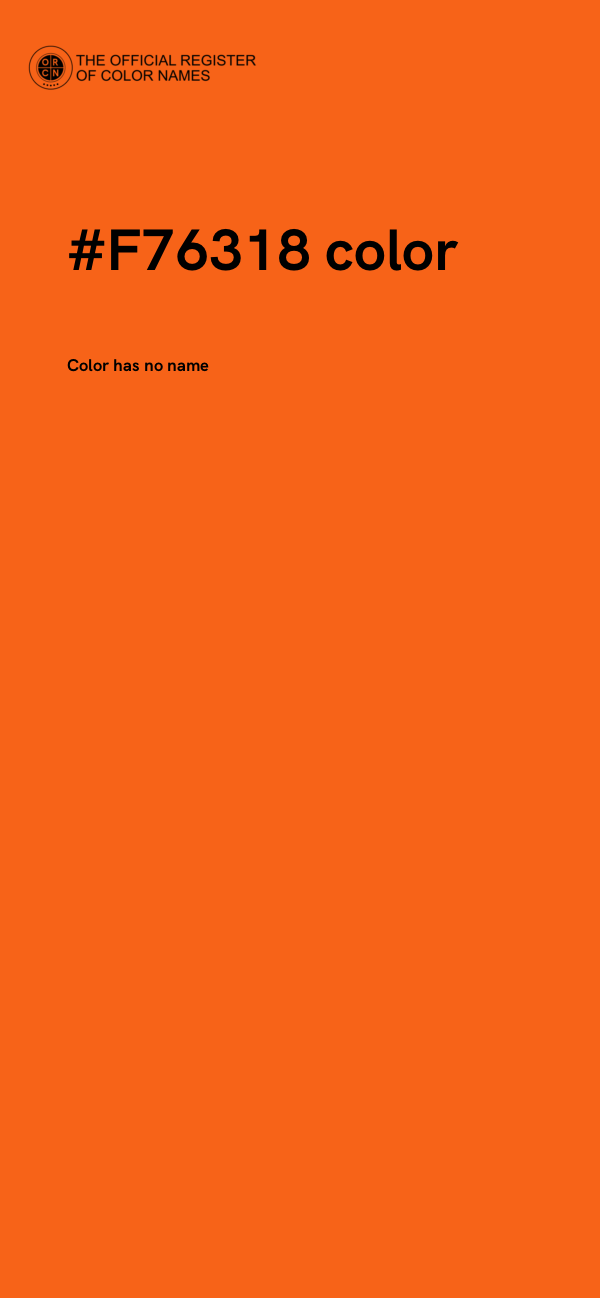 #F76318 color image