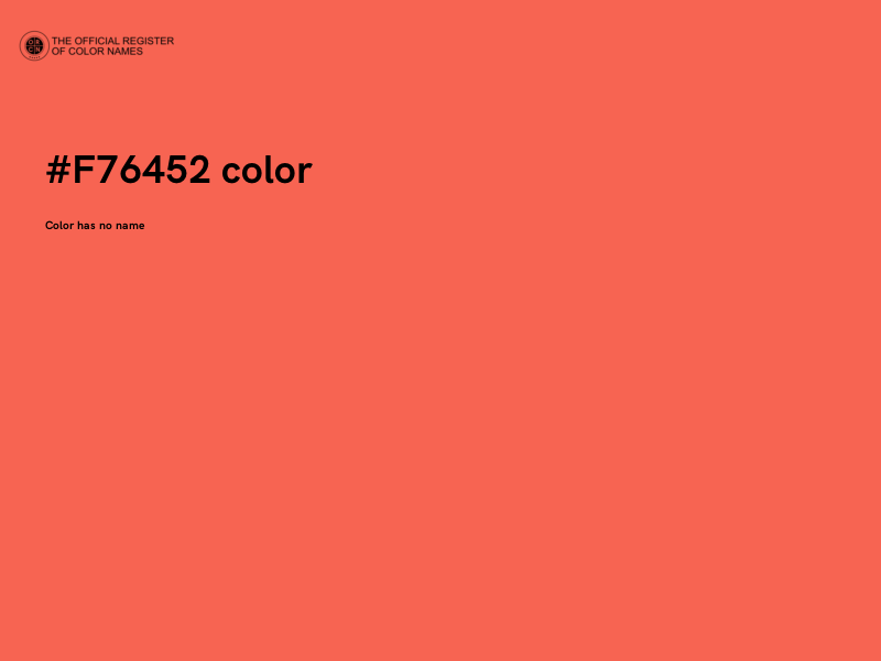 #F76452 color image