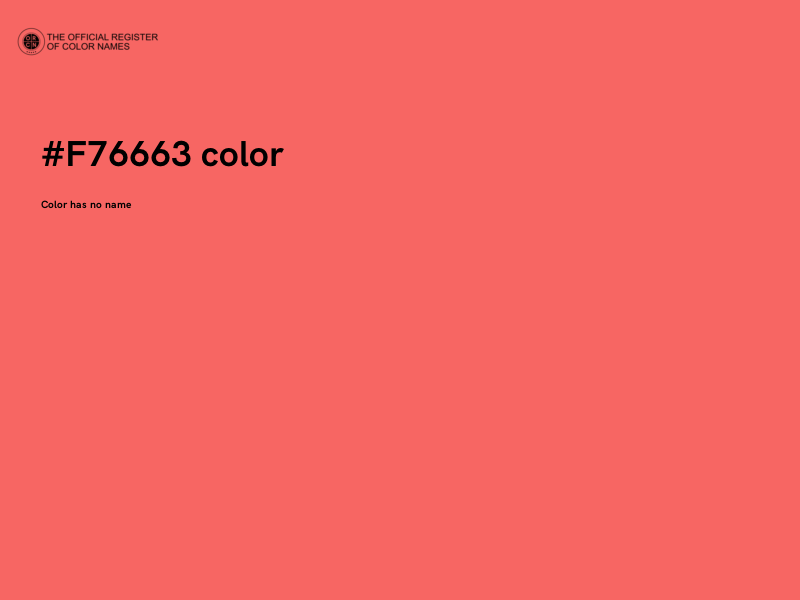 #F76663 color image