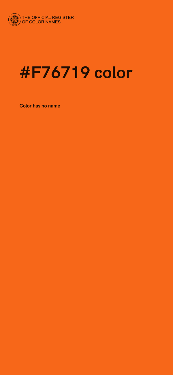 #F76719 color image
