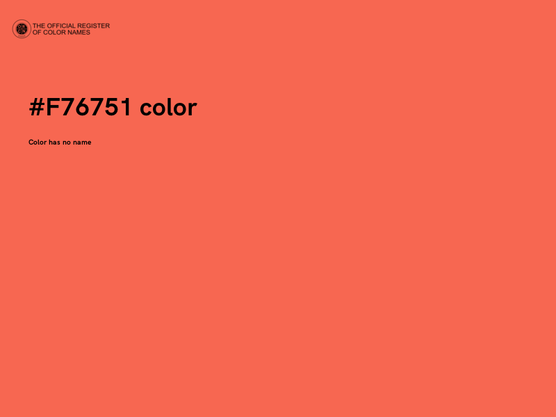 #F76751 color image