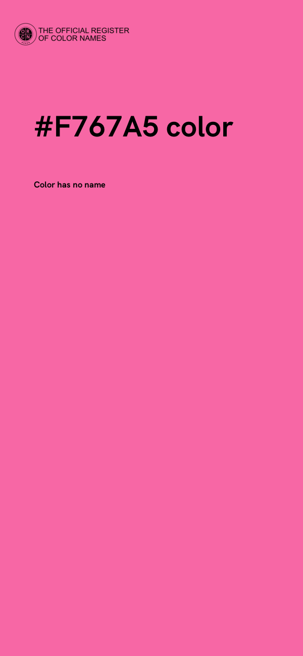 #F767A5 color image