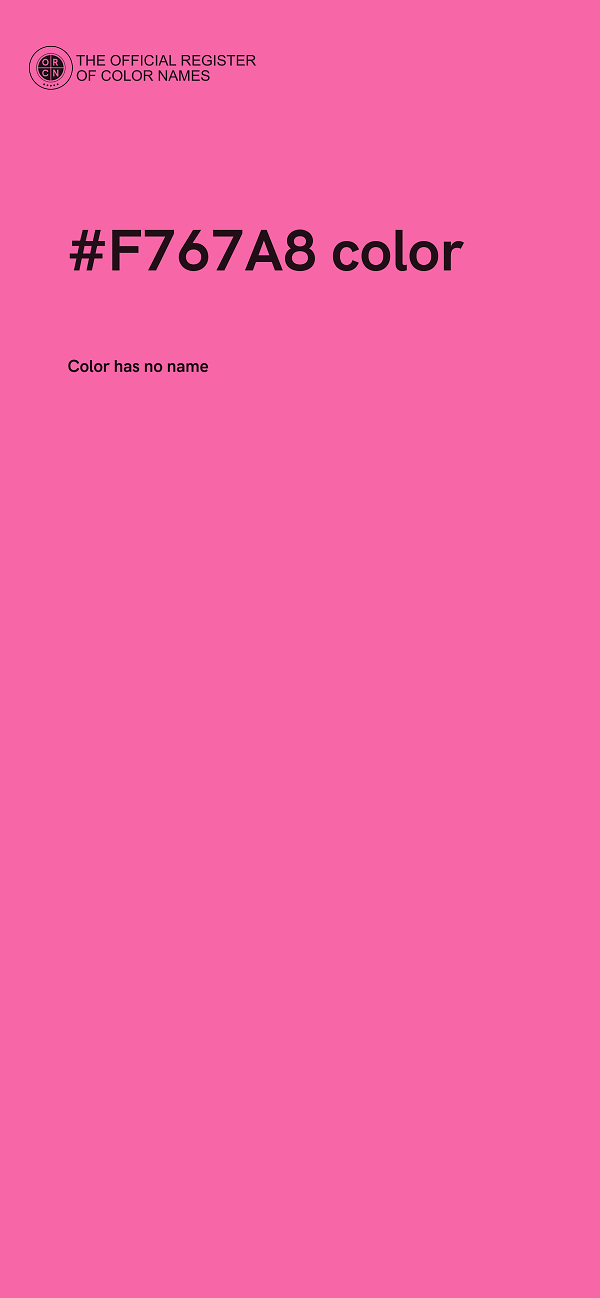 #F767A8 color image