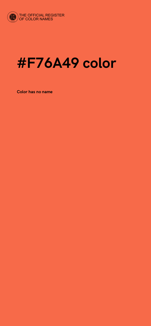 #F76A49 color image