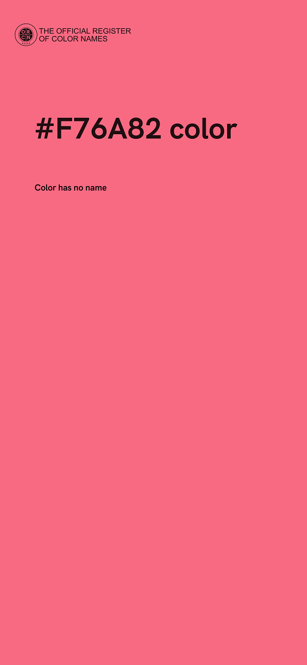 #F76A82 color image