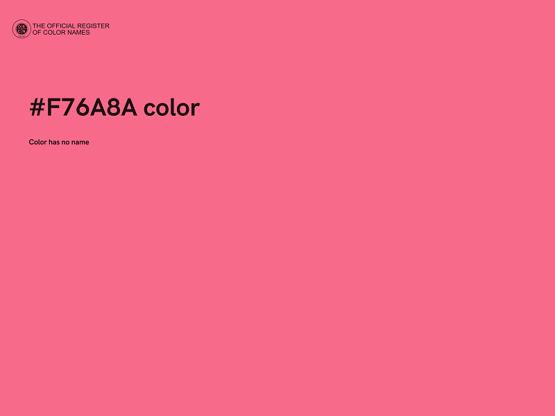 #F76A8A color image