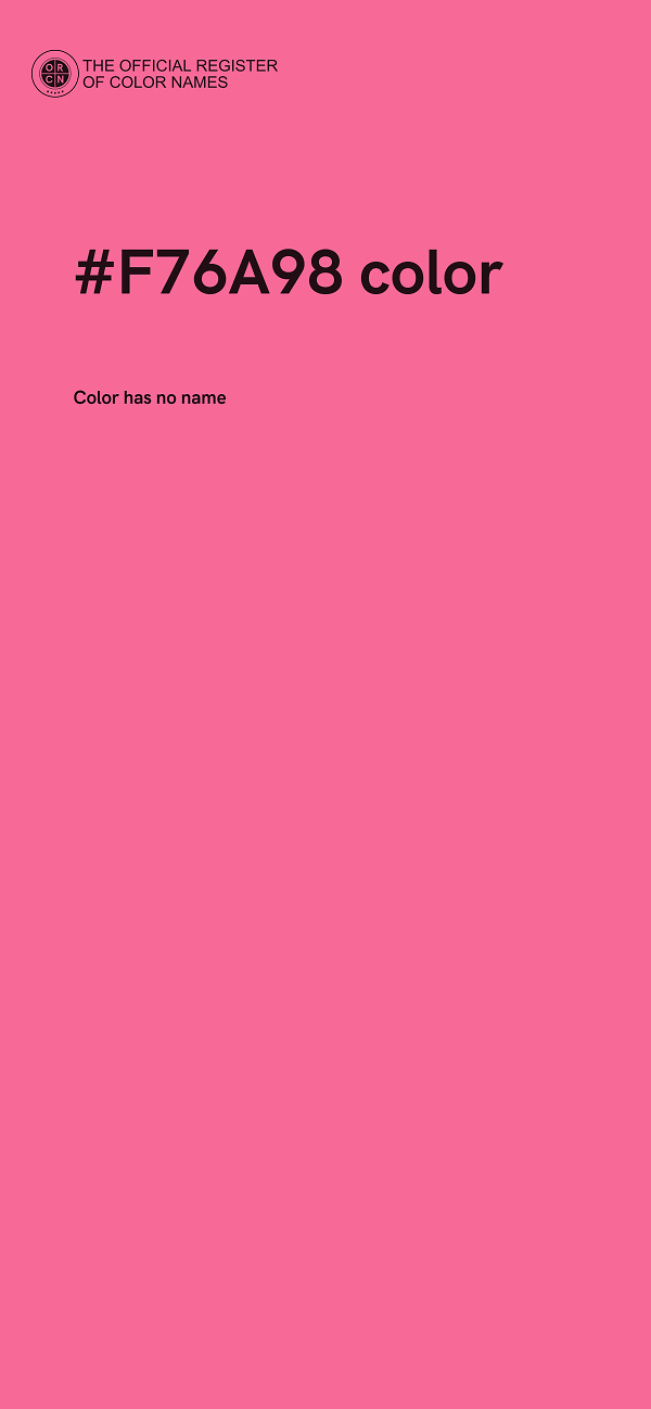 #F76A98 color image