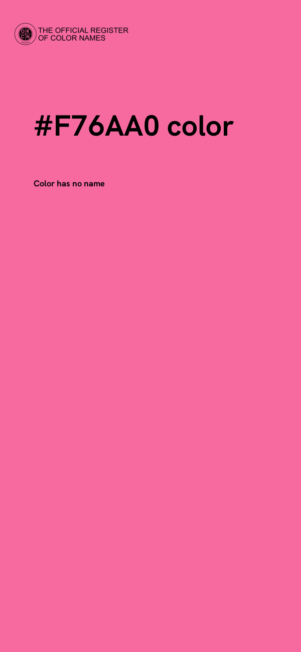 #F76AA0 color image