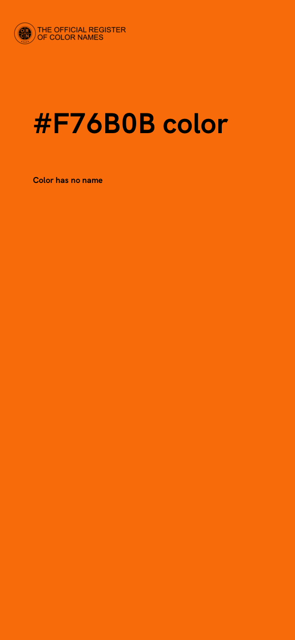 #F76B0B color image