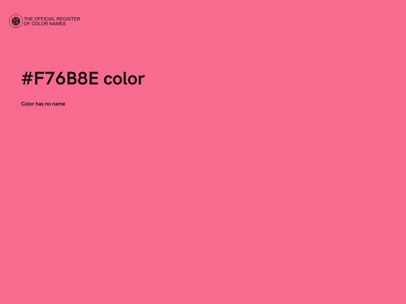 #F76B8E color image