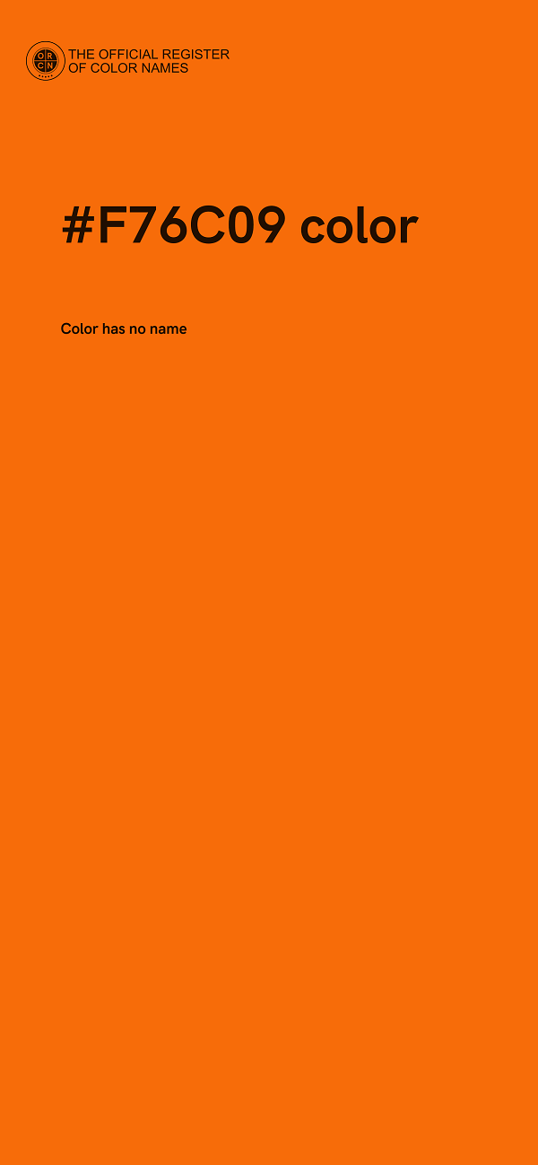 #F76C09 color image