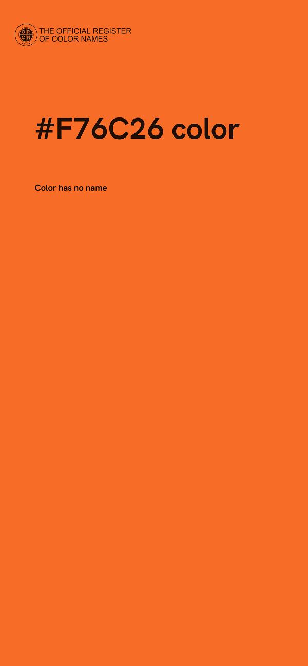 #F76C26 color image
