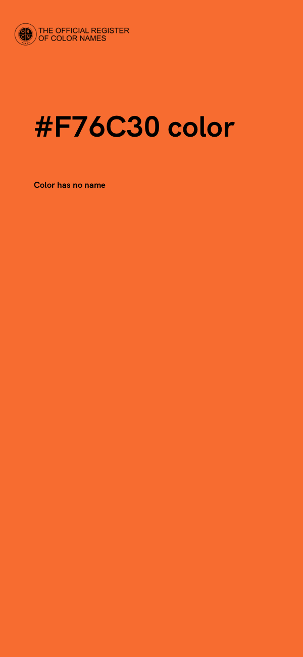 #F76C30 color image