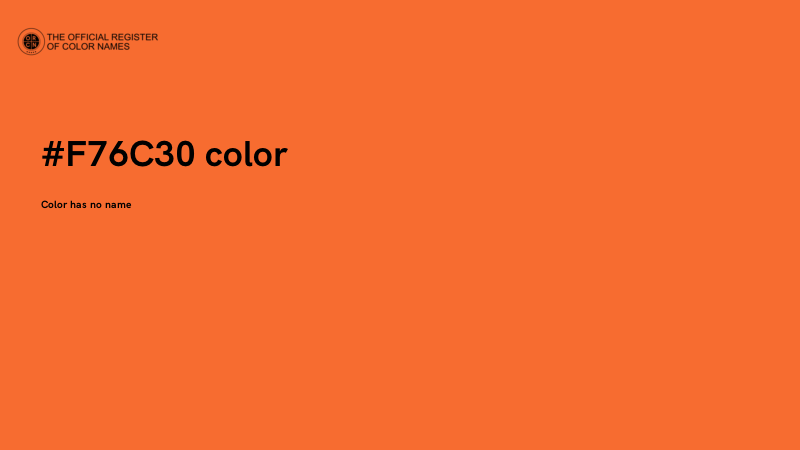 #F76C30 color image