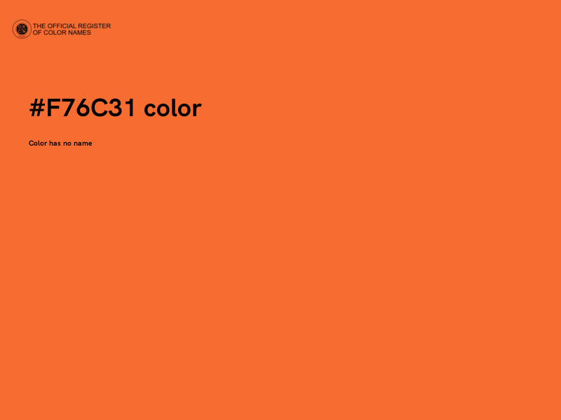 #F76C31 color image