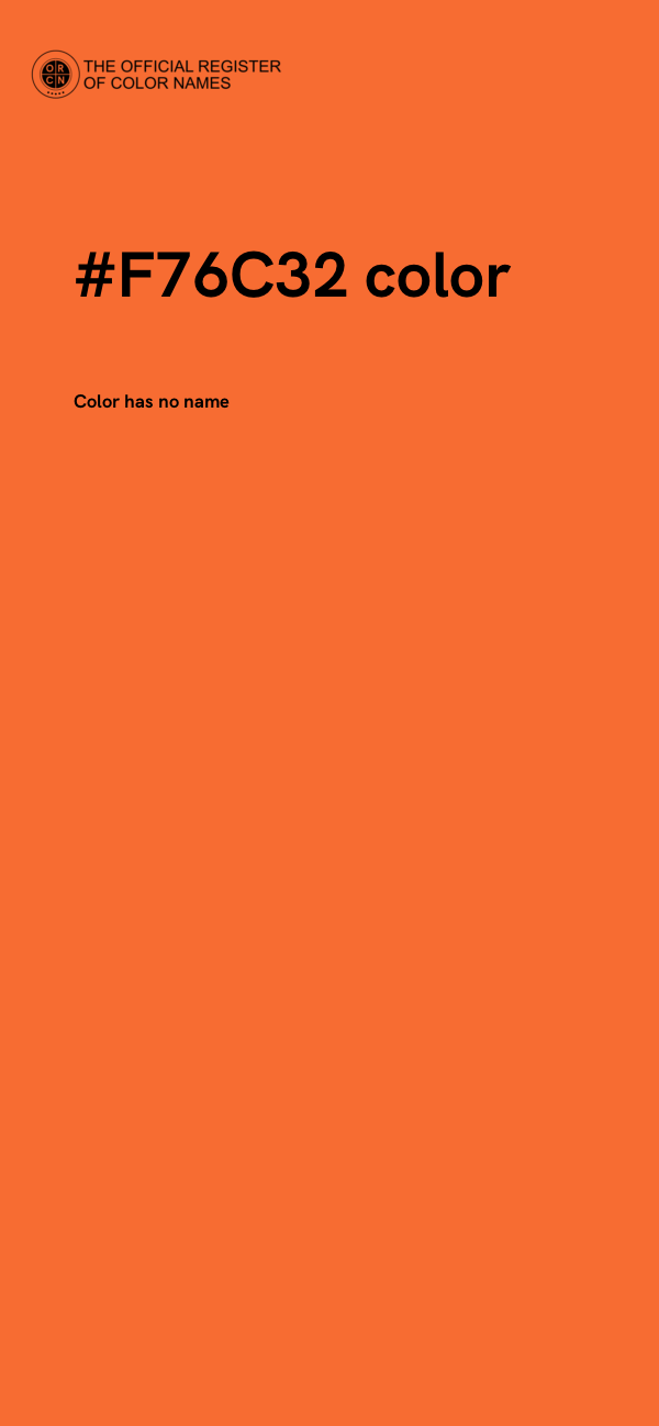 #F76C32 color image