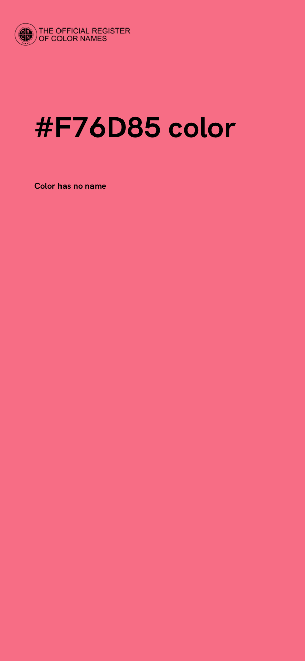 #F76D85 color image