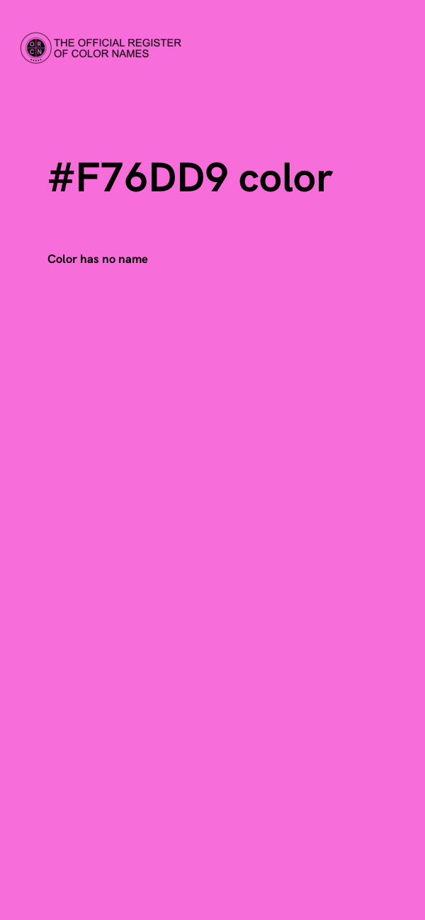 #F76DD9 color image