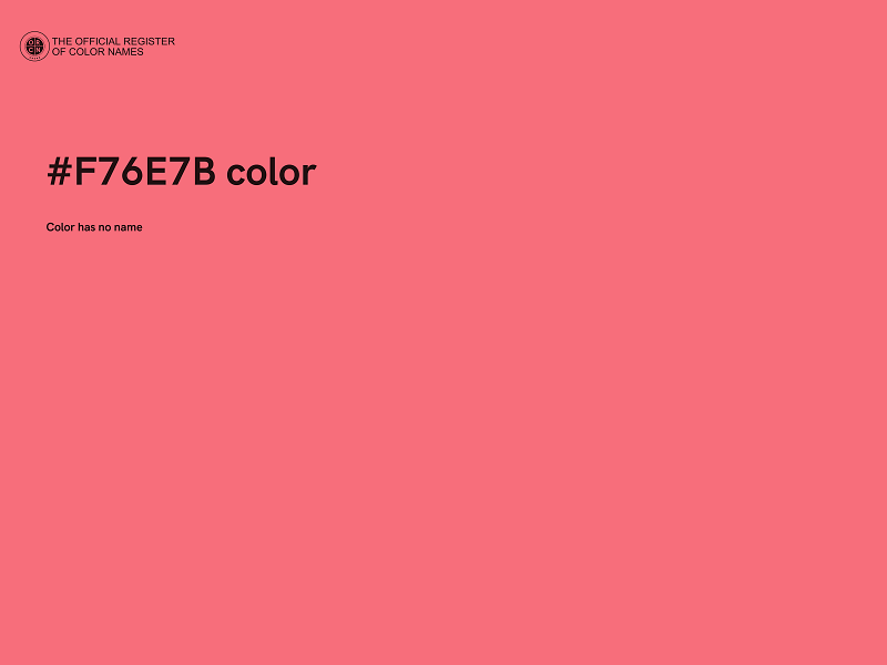 #F76E7B color image