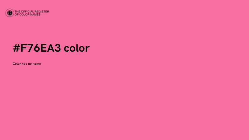 #F76EA3 color image