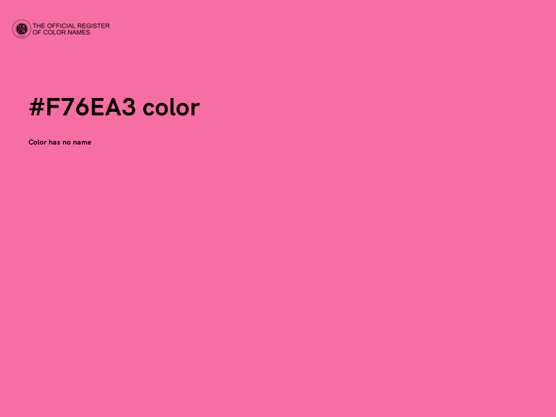 #F76EA3 color image