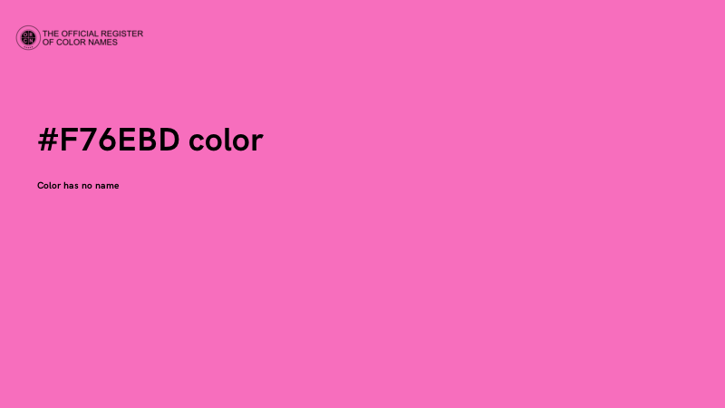 #F76EBD color image