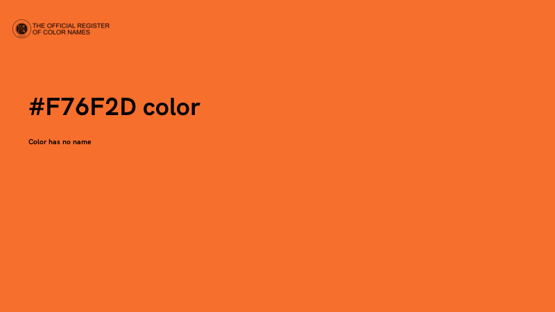 #F76F2D color image