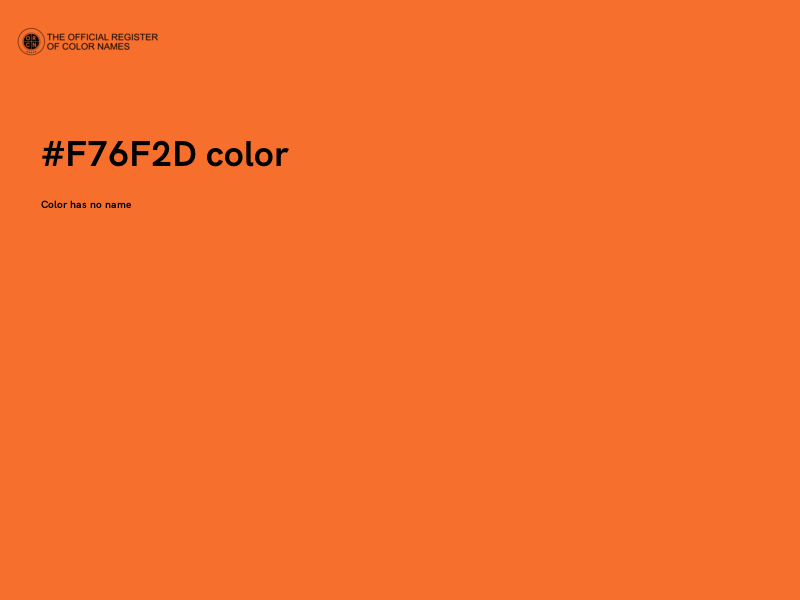 #F76F2D color image